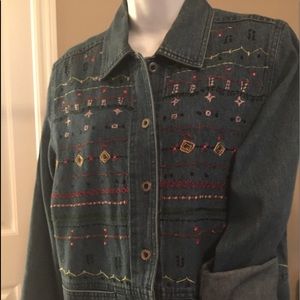 Jean Jacket w/Embroidered Design